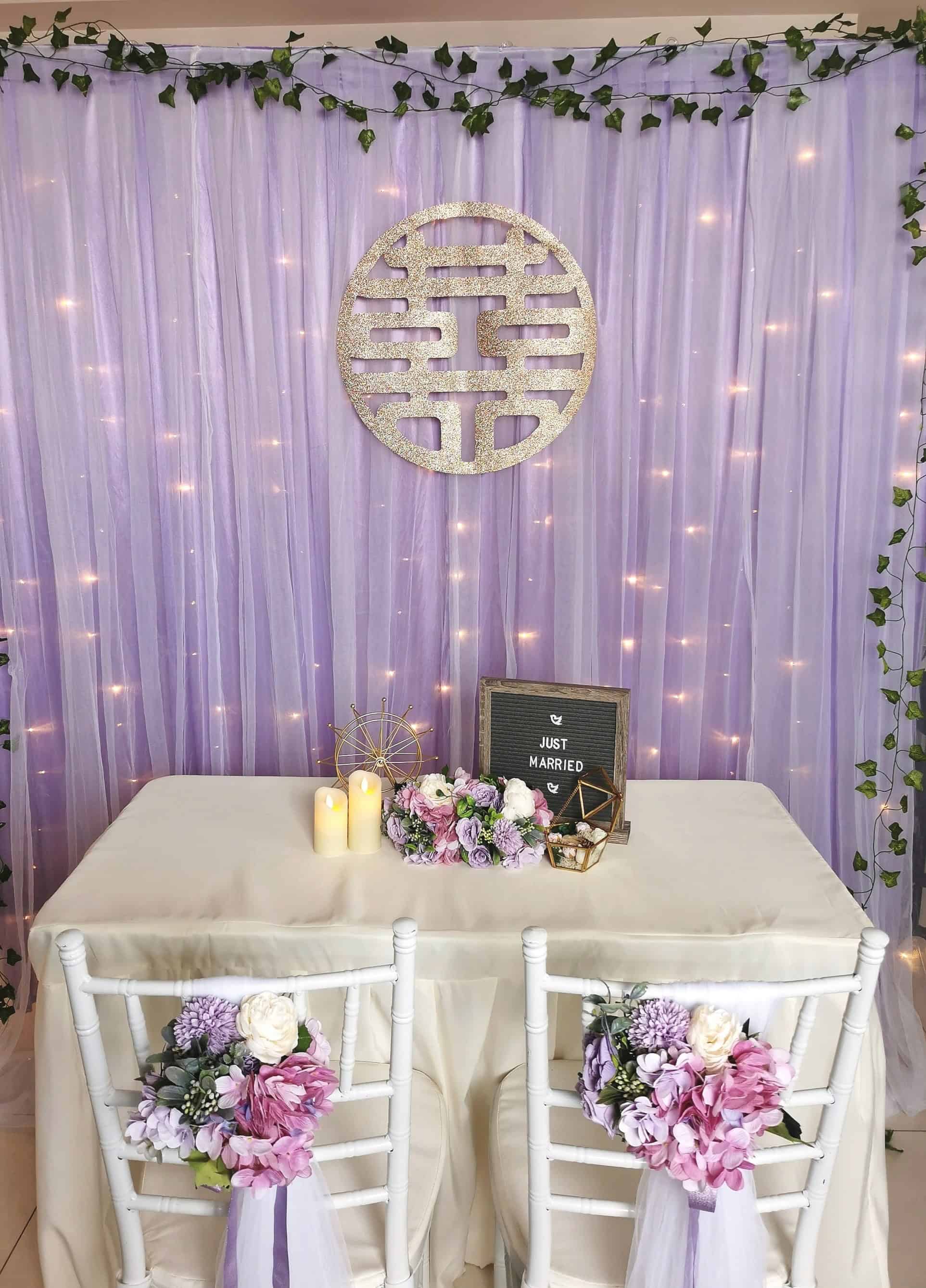 ROM backdrop and table chair décor (design 5)